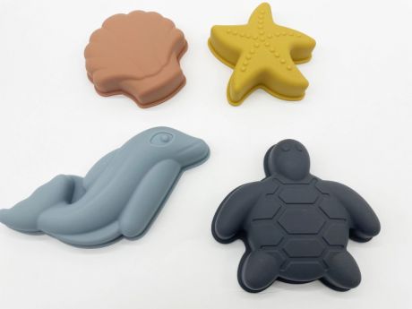 Игрушки для зимы Chuckle.kids Силиконовые формочки для песочницы Морские обитатели