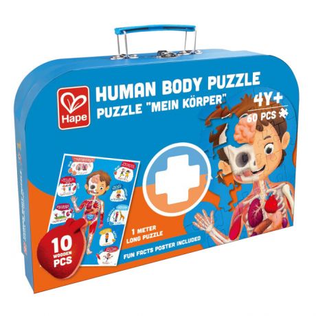 Деревянные игрушки Hape Пазл-игрушка Как устроено тело человека (60 элементов)