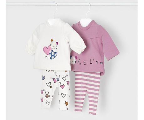 Комплекты детской одежды Mayoral Комплект для девочки Newborn (4 предмета) 2705