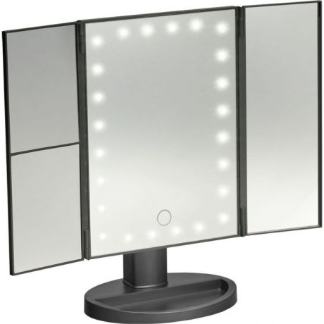 Красота и уход Bradex Настольное 3D зеркало с подсветкой и с увеличением раскладное 24 led лампы