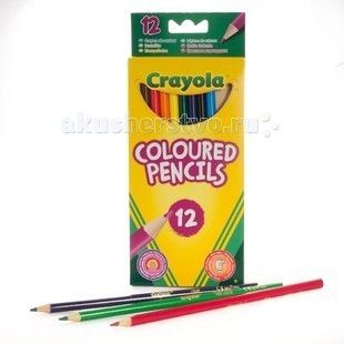 Карандаши, восковые мелки, пастель Crayola Набор из цветных карандашей 12 шт.