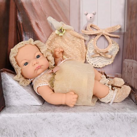 Куклы и одежда для кукол Pituso Набор Пупс в чепчике с аксессуарами 25 см