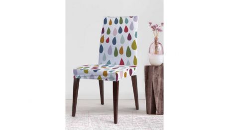 Аксессуары для мебели JoyArty Декоративный чехол на стул Красочная влага со спинкой велюровый