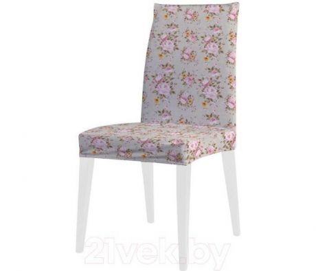 Аксессуары для мебели JoyArty Декоративный чехол на стул Светлые розовые цветы со спинкой велюровый