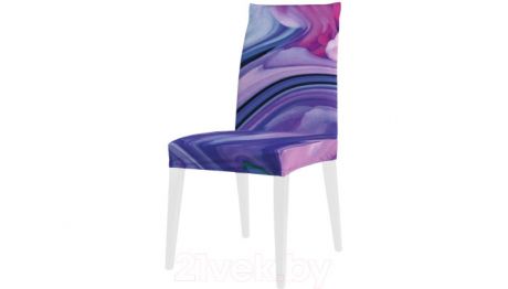 Аксессуары для мебели JoyArty Декоративный чехол на стул Смещение красок со спинкой велюровый