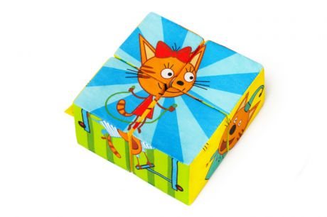 Развивающие игрушки Мякиши кубики Три Кота Собери картинку