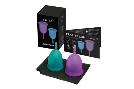 Гигиенические прокладки Bradex Набор менструальных чаш Clarity Cup S+L 2 шт.