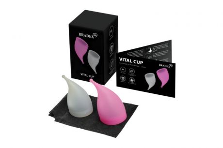 Гигиенические прокладки Bradex Набор менструальных чаш Vital Cup S+L 2 шт.