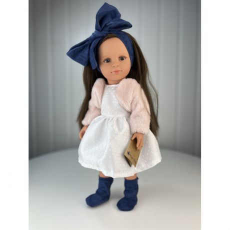 Куклы и одежда для кукол Lamagik S.L. Кукла Нэни в розовой меховой накидке и повязке-тюрбан 42 см