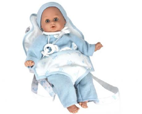 Куклы и одежда для кукол Lamagik S.L. Пупс Лукас в детской переноске 30 см