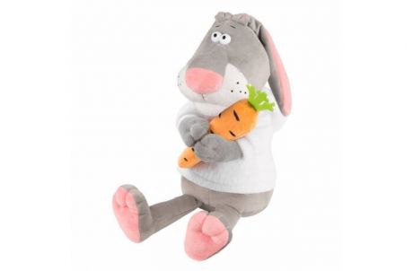 Мягкие игрушки Maxitoys Кролик Семёныч в Худи с Морковкой 20 см