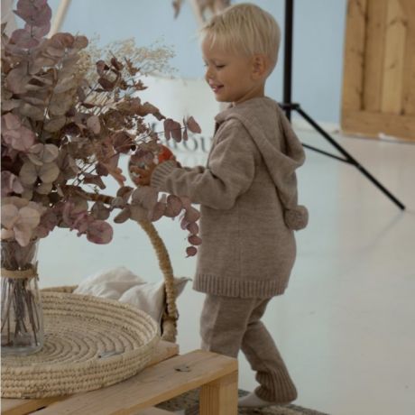 Комплекты детской одежды Airwool Костюм детский вязанный (кофта с капюшоном и штанишки)