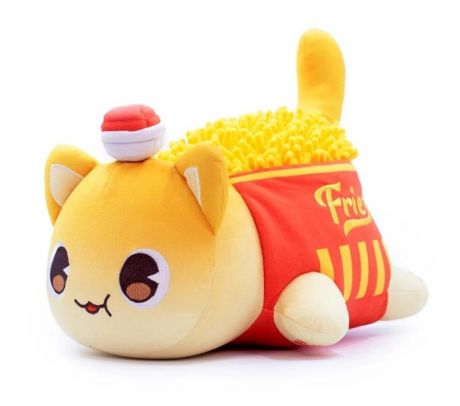 Подушки для малыша Mihi Mihi Мягкая игрушка - подушка кот Картошка Фри French Fries Cat 25 см