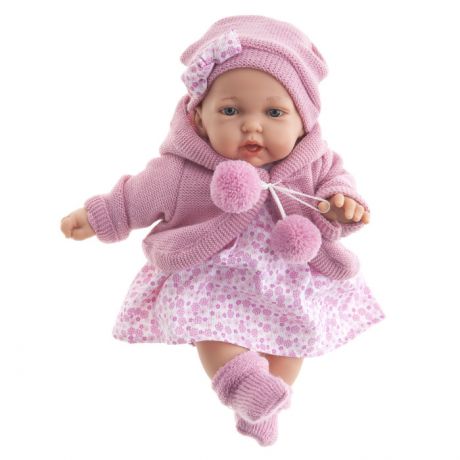 Куклы и одежда для кукол Munecas Antonio Juan Кукла озвученная Азалия в ярко-розовом мягконабивная 27 см