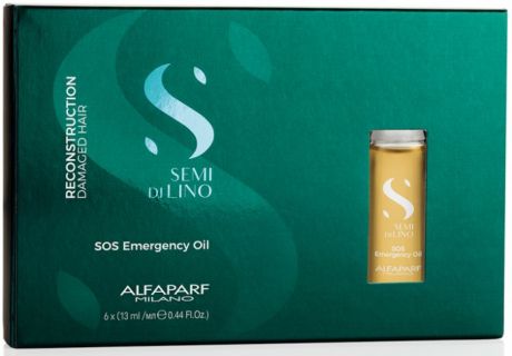 Косметика для мамы Alfaparf Масло, восстанавливающее структуру волос SDL R SOS Emergency oil 6 ампул по 13 мл