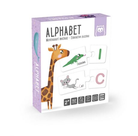 Пазлы Eurekakids Обучающая головоломка-пазл Английский алфавит и животные