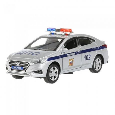 Машины Технопарк Машина металлическая Hyundai Solaris Полиция