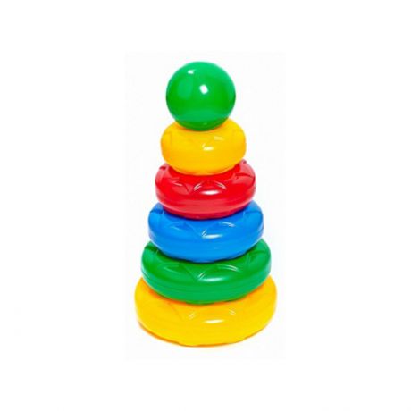 Развивающие игрушки Десятое королевство Пирамидка Выдувка (5 колец, шар)