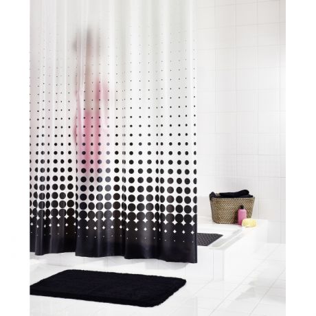 Шторы для ванны Ridder Штора для ванных комнат Blacky 200х180 см