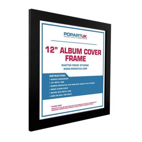 Рамка для виниловых пластинок Pop Art UK 12 Album Cover Frame Black Wood