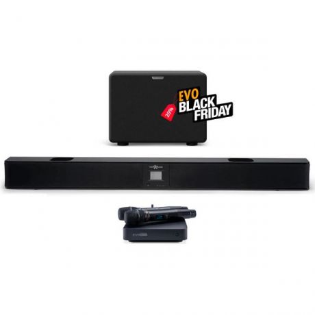 Караоке-система Evolution Комплект для караоке EVOBOX PLUS с микрофонами и саундбаром Black/Black