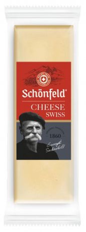 Сыр полутвердый Schonfeld Swiss Cheese 53%, 150 г
