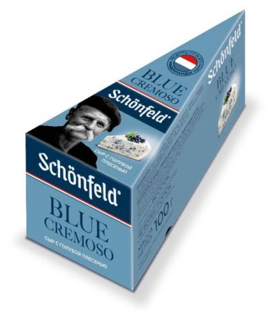 Сыр мягкий Schonfeld Blue Cremoso с голубой плесенью 50%, 100 г