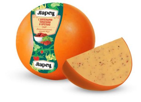 Сыр полутвердый Ларец с вялеными томатами и орегано 50%, вес