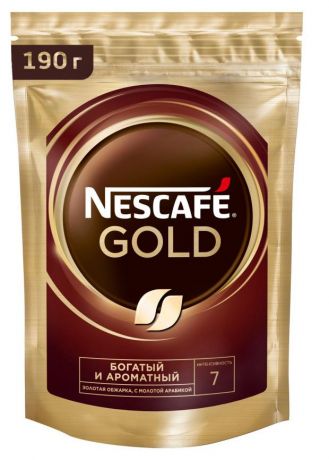 Кофе растворимый Nescafe Gold, 190 г