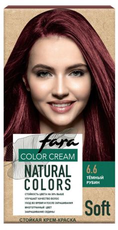 Крем-краска для волос Fara Natural Colors Soft тон 324 Темный рубин 6.6
