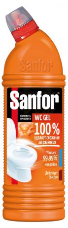 Средство чистящее для унитаза Sanfor WC gel super power, 1 л