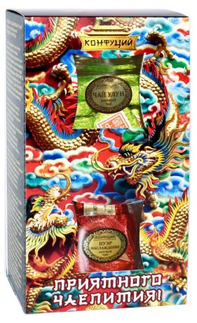 Чайный набор Конфуций Золотая Азия, 120 г