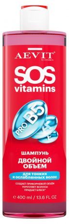 Шампунь для тонких и ослабленных волос AEVIT By Librederm SOS Vitamins Двойной объем, 400 мл