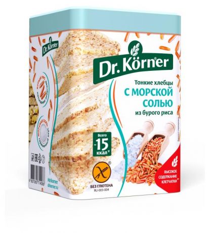 Хлебцы Dr. Korner Рисовые с морской солью, 100 г