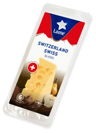 Сыр твердый Laime Швейцарский нарезка, 110 г