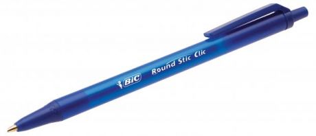 Ручка шариковая автоматическая BIC Round Stic Clic синяя