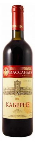 Вино Массандра Каберне красное сухое Россия, 0,75 л