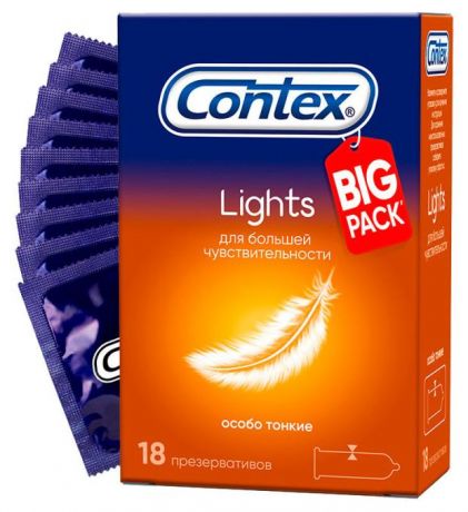 Презервативы Contex Lights особо тонкие, 18 шт