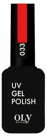 Гель-лак для ногтей UV Olystyle OLS-GL морковно-красный тон 033, 10 мл