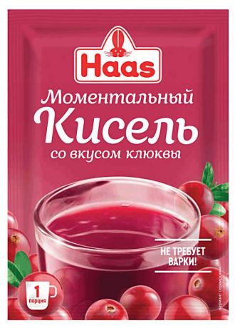 Кисель HAAS Моментальный со вкусом клюквы, 30 г
