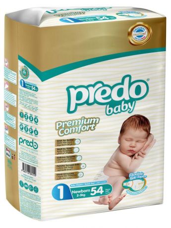 Подгузники Predo Baby 1 (2-5 кг), 54 шт