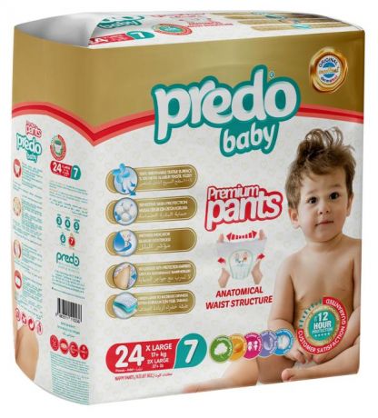 Подгузники-трусики Predo Baby 7 (17+ кг), 24 шт
