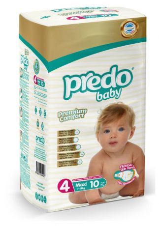 Подгузники Predo Baby 4 (7-18 кг), 10 шт