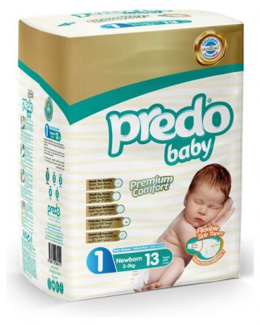 Подгузники Predo Baby 1 (2-5 кг), 13 шт