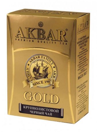 Чай черный AKBAR Gold крупнолистовой, 100 г