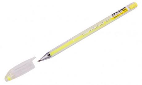 Ручка гелевая Crown Hi-Jell Pastel желтая, 0,8 мм