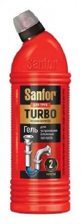 Гель для устранения засоров Sanfor Turbo, 1 л