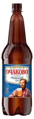 Пиво Очаково Оригинальное светлое фильтрованное 5%, 1,35 л