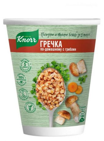 Каша Knorr моментального приготовления Гречка по-домашнему с грибами, 50 г