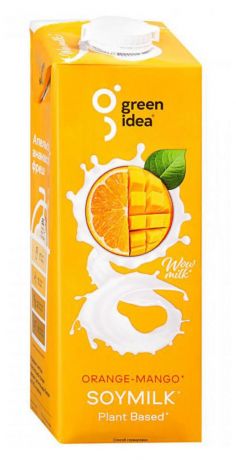 Напиток соевый Green Idea апельсин манго с соком, 1 л